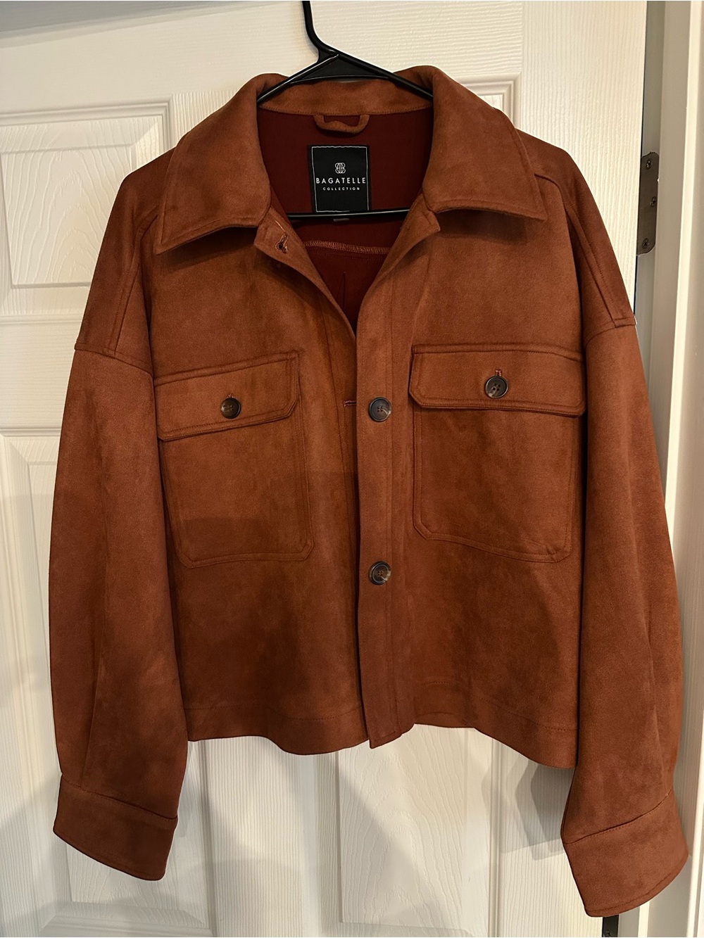 bagatelle Rust Suede Shirt Jacket